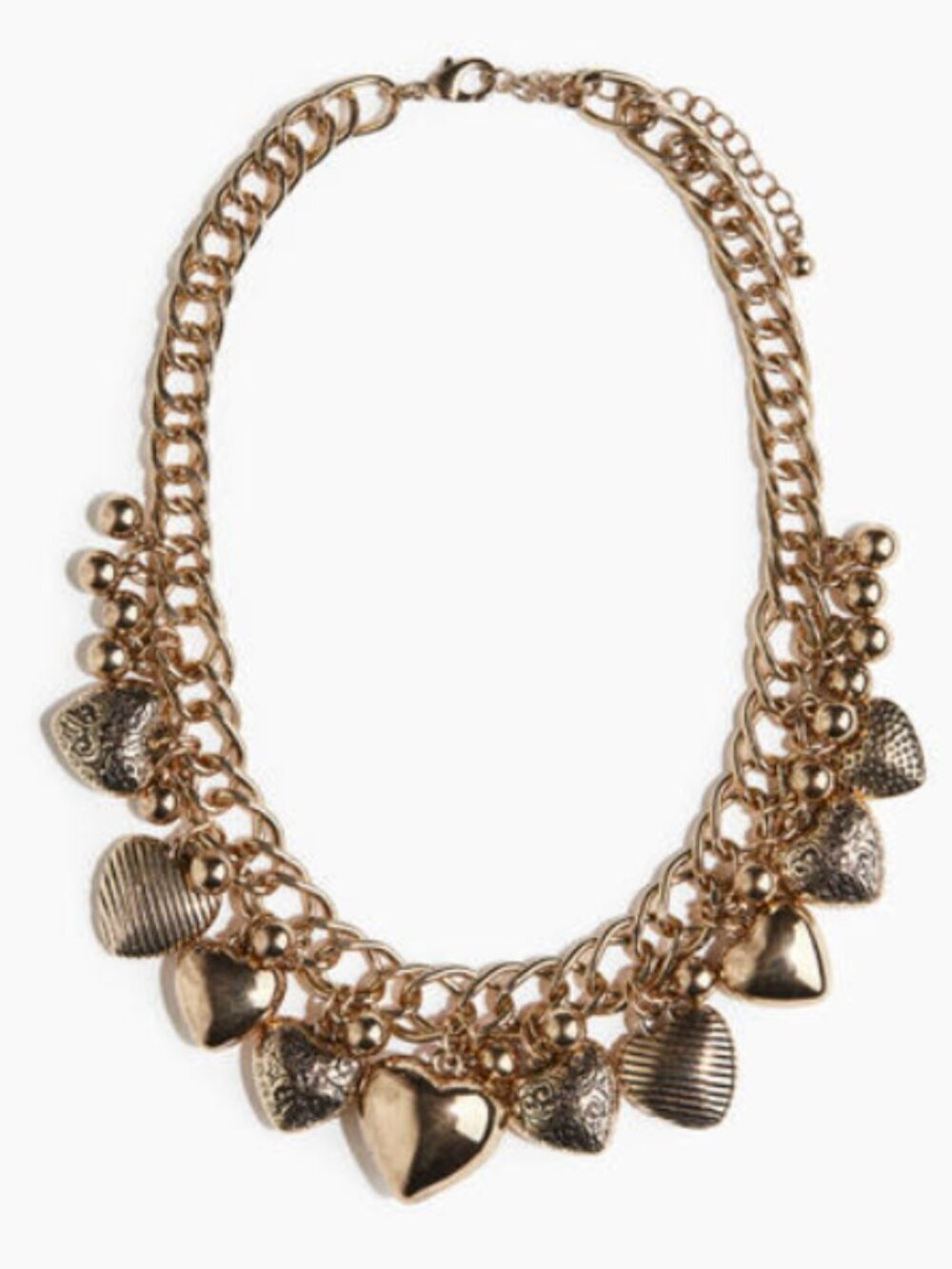 H&M HEART-PENDANT CHAIN NECKLACE